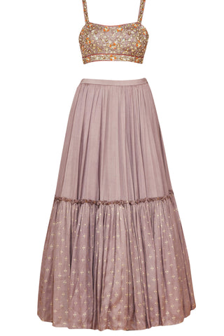 Ash Frill Lehenga Jacket Set