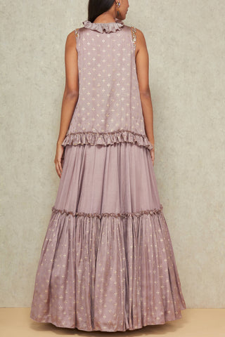 Ash Frill Lehenga Jacket Set