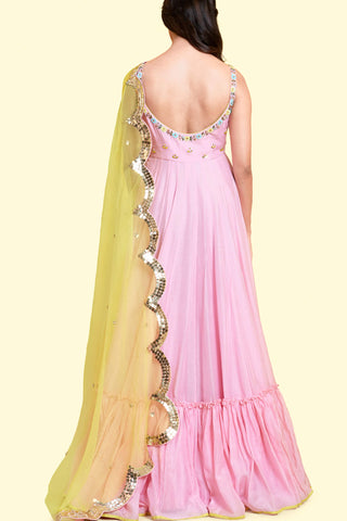 Baby Pink Anarkali Set