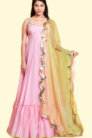 Baby Pink Anarkali Set