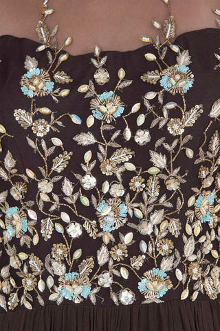 Brown Anarkali Set