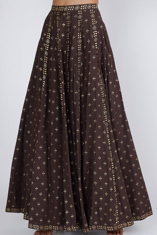 Brown Lehenga Set