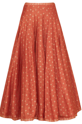 Brown Peplum Lehenga Set