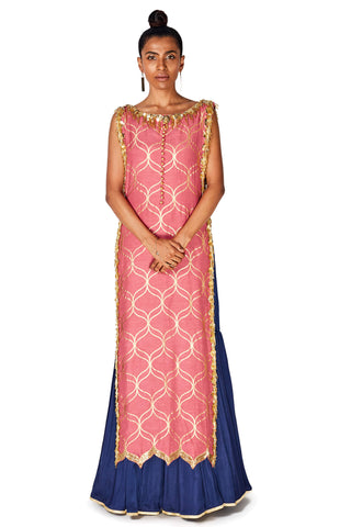 Coral Kurta Gharara Set