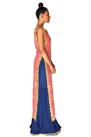 Coral Kurta Gharara Set