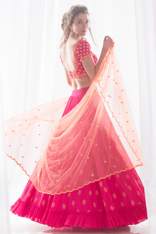 Fuschia Pink Lehenga Set