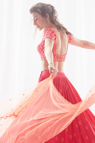 Fuschia Pink Lehenga Set