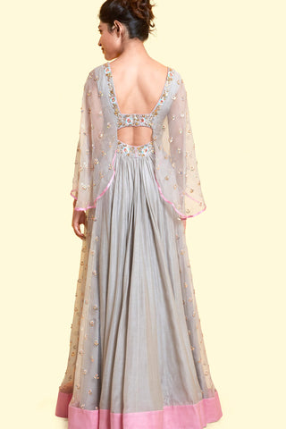 Grey Anarkali Gown