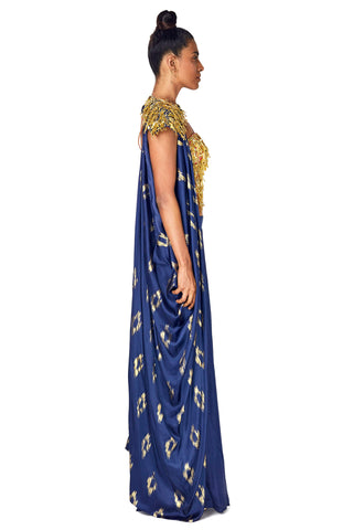 Navy Corset Palazzo Set