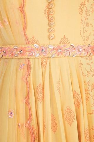 Pastel Yellow Anarkali Set