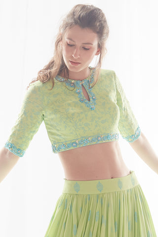 Pista Lehenga Set