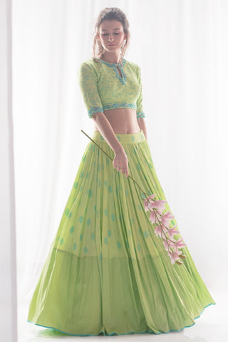Pista Lehenga Set