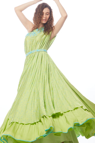 Pista One Shoulder Lehenga Set