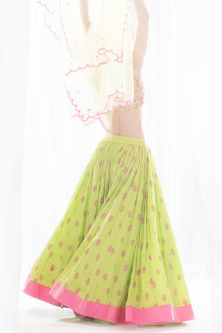 Pista & Pink Lehenga Set