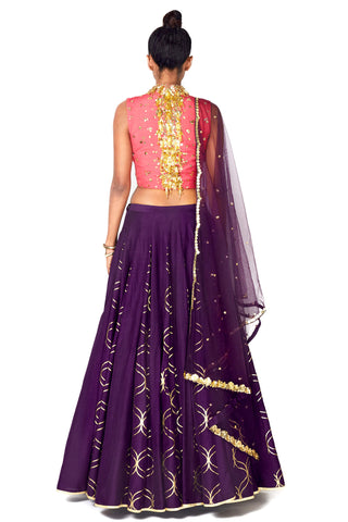 Purple Lehenga Set
