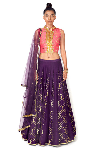 Purple Lehenga Set