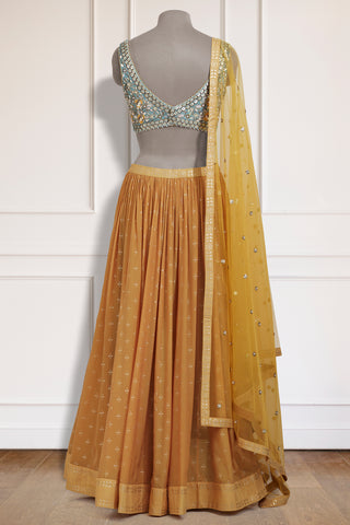 Yellow & Mint Lehenga Set